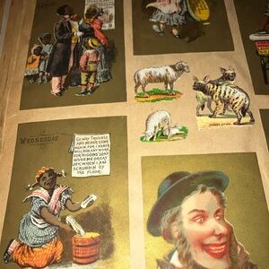 Vintage 1890’s to 1900’s Victorian scrapbook with over 800 pieces